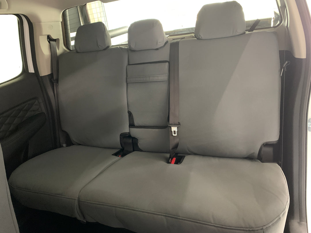 cannon x dual cab rear 60 40 split canvas seat covers