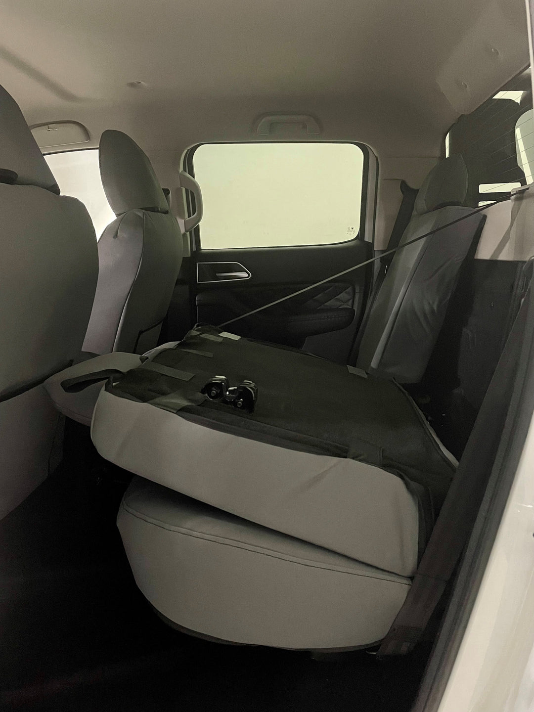 cannon x dual cab rear canvas seat covers with split fold down backrest