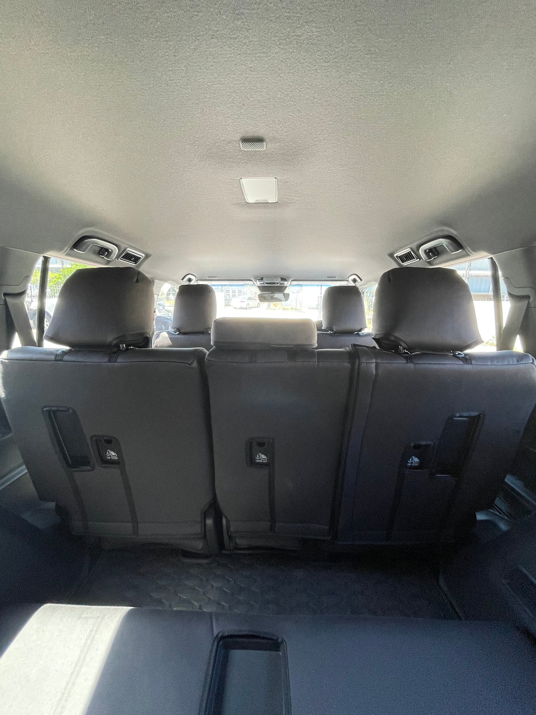 prado 250 series gxl back of row 2 seat covers