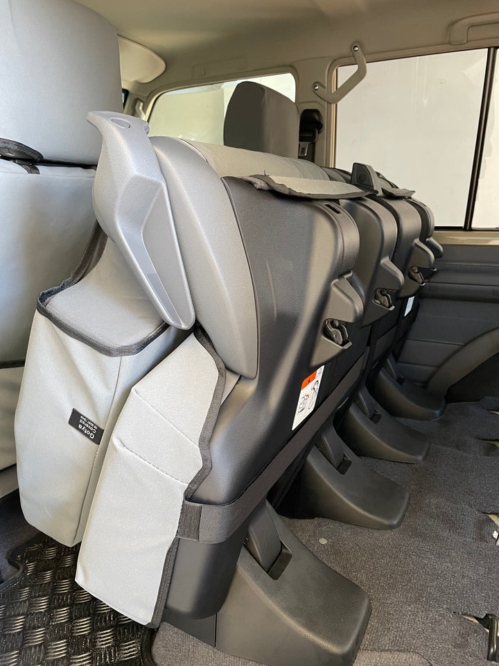 rear canvas seat covers with tumble style seats